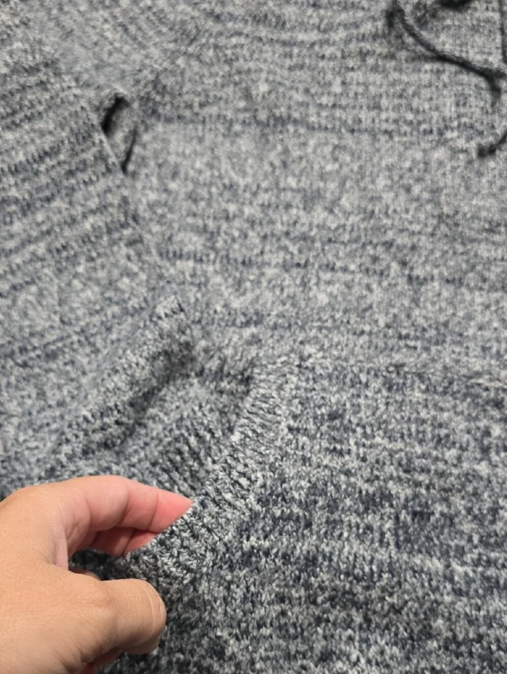 Old Navy Gray Marled Hooded Sweater